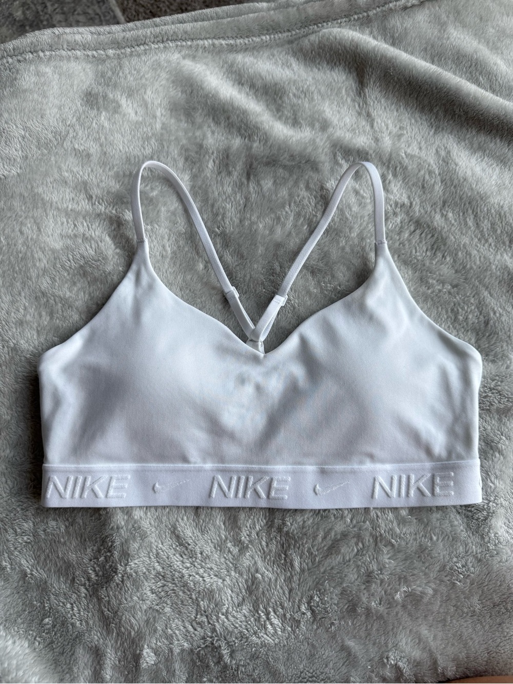 Nike NWOT Indy White Padded Light Support Sports Bra - S